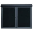 thumbnail image 1 of Aarco Products  Inc. PLD4052-2L-4 Green Two Door Hinged Door Plastic Lumber Message Center with Letter Board 40 in.H x 52 in.W, 1 of 1