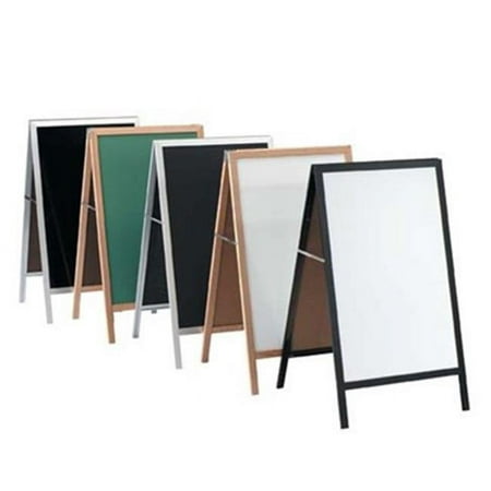 Aarco Products MA-5 Cherry Frame White Markerboard A-Frame Sidewalk Board