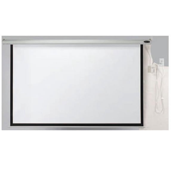 Aarco Products MPS-84 Motorized Electronically Operated Projection Screen - Matte White