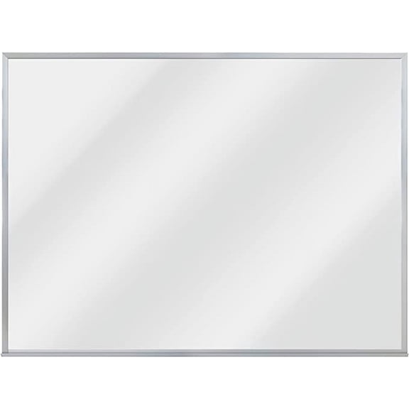 Aarco Products Magnetic Dry Erase Board 36"Hx48"W Porcelain White Marker Board with Aluminum Frame