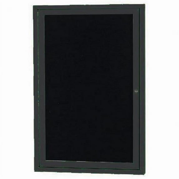 Aarco Products OADC2418BK 1-Door Outdoor Enclosed Directory Cabinet - Black