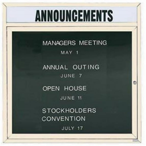 Aarco Products OADC3636HIV Outdoor Enclosed Directory Board with Heater - Ivory