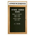 thumbnail image 1 of Aarco Products ODC2418H 1-Door Enclosed Changeable Letter Board with Header - Oak, 1 of 1