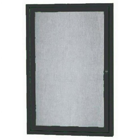 Aarco Products ODCC2418RIBK 1-Door Illuminated Outdoor Enclosed Bulletin Board - Black