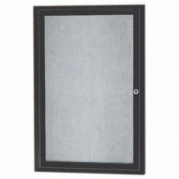 Aarco Products ODCC3624RIBA 1-Door Illuminated Outdoor Enclosed Bulletin Board - Bronzed Anodized
