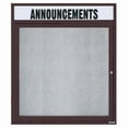 thumbnail image 1 of Aarco Products ODCC3630RHBA 1-Door Enclosed Outdoor Bulletin Board with Header - Bronze Anodized, 1 of 1