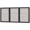 thumbnail image 1 of Aarco Products ODCC3672-3RIBA 3-Door Illuminated Outdoor Enclosed Bulletin Board - Bronze Anodized, 1 of 1