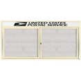 thumbnail image 1 of Aarco Products ODCC3672RHIIV 2-Door Illuminated Outdoor Enclosed Bulletin Board with Header - Ivory, 1 of 2