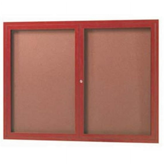 Aarco Products ODCCW3648R 48 in. W x 36 in. H Enclosed Bulletin Board - Cherry