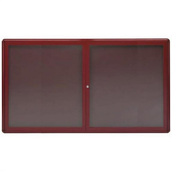 Aarco Products RAB3660BU Enclosed Bulletin Board Burgundy Frame