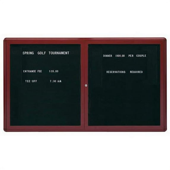 Aarco Products RAD3660BB Enclosed Directory Board Burgundy Frame