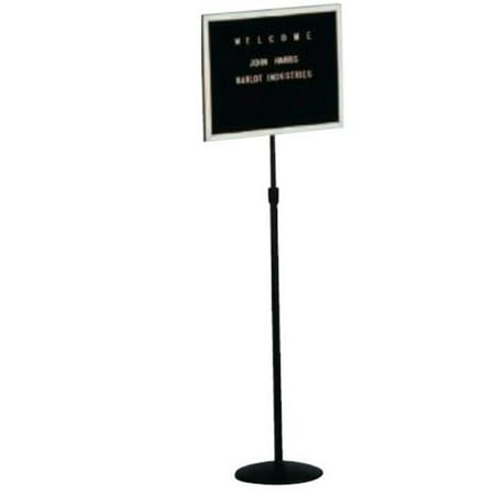 Aarco Products SMD1218 Single Pedestal Free Standing Open Face Changeable Letter Board