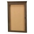 thumbnail image 1 of Aarco Products WBC3624RC 1-Door Bulletin Board with Crown Molding - Walnut Stain, 1 of 5