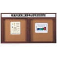 thumbnail image 1 of Aarco Products WBC3672RH Enclosed Bulletin Board with Header - Walnut, 1 of 6