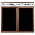 thumbnail image 1 of Aarco Products WDC4860H 2-Door Enclosed Changeable Letter Board with Header - Walnut, 1 of 1