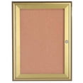 thumbnail image 1 of Aarco Products WFC3624G 1-Door Water Fall Style Bulletin Board - Gold, 1 of 2
