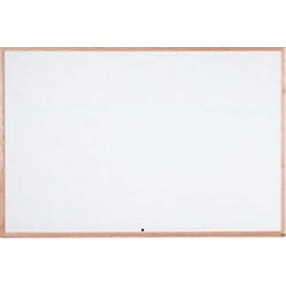Aarco Products WOC3648 White Melamine Markerboard Oak Frame