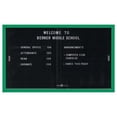 thumbnail image 1 of Aarco SDC3660G Enclosed Bulletin Board Letter Panel Aluminum Frame - Green, 1 of 1