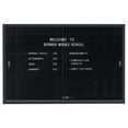 thumbnail image 1 of Aarco SDC4872BK Enclosed Bulletin Board Letter Panel Aluminum Frame - Black, 1 of 1