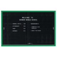 thumbnail image 1 of Aarco SDC4872G Enclosed Bulletin Board Letter Panel Aluminum Frame - Green, 1 of 1