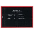 thumbnail image 1 of Aarco SDC4872R Enclosed Bulletin Board Letter Panel Aluminum Frame - Red, 1 of 1