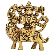 AargKraft  Brass Maa Durga/MATA Rani Jagdamba Idol, Statue, moorti, murti for Home Mandir and Home Decor Height 2.3" Inch