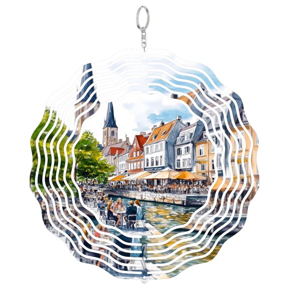 Aarhus Museum View 3D Wind Spinner Denmark Modern Yard Art