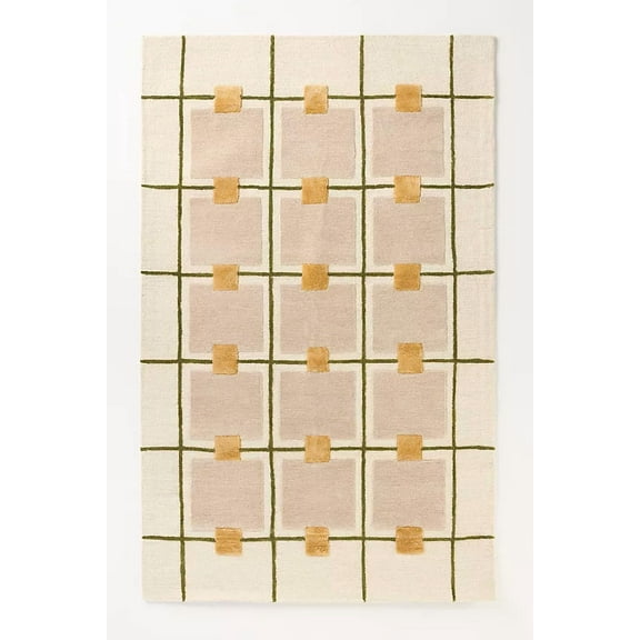 Aarish Rugs Handcraft Greer Hand-Tufted Wool-Viscose Blend Area Rug for Living Room, Bedroom Any Room (Color:-Taupe, Size:-3 x 5 ft)