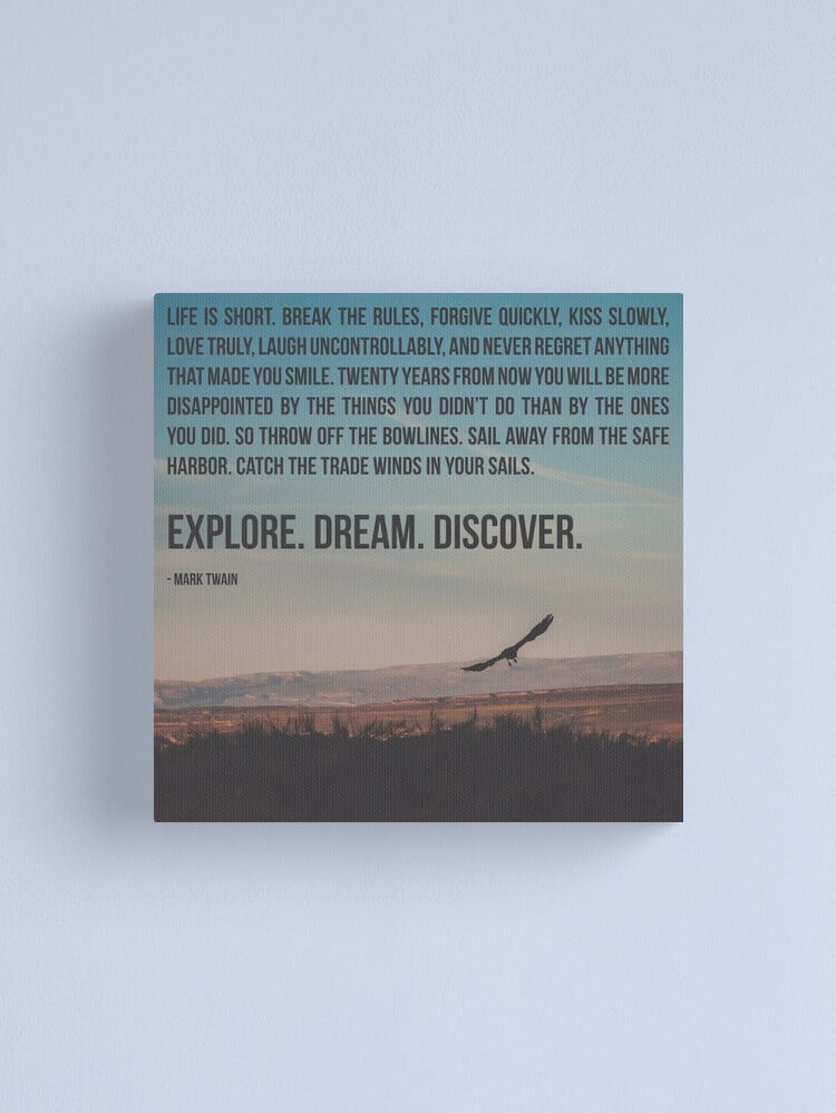 Aaroca Explore Dream Discover Canvas Print Inspirational Quote Canvas ...