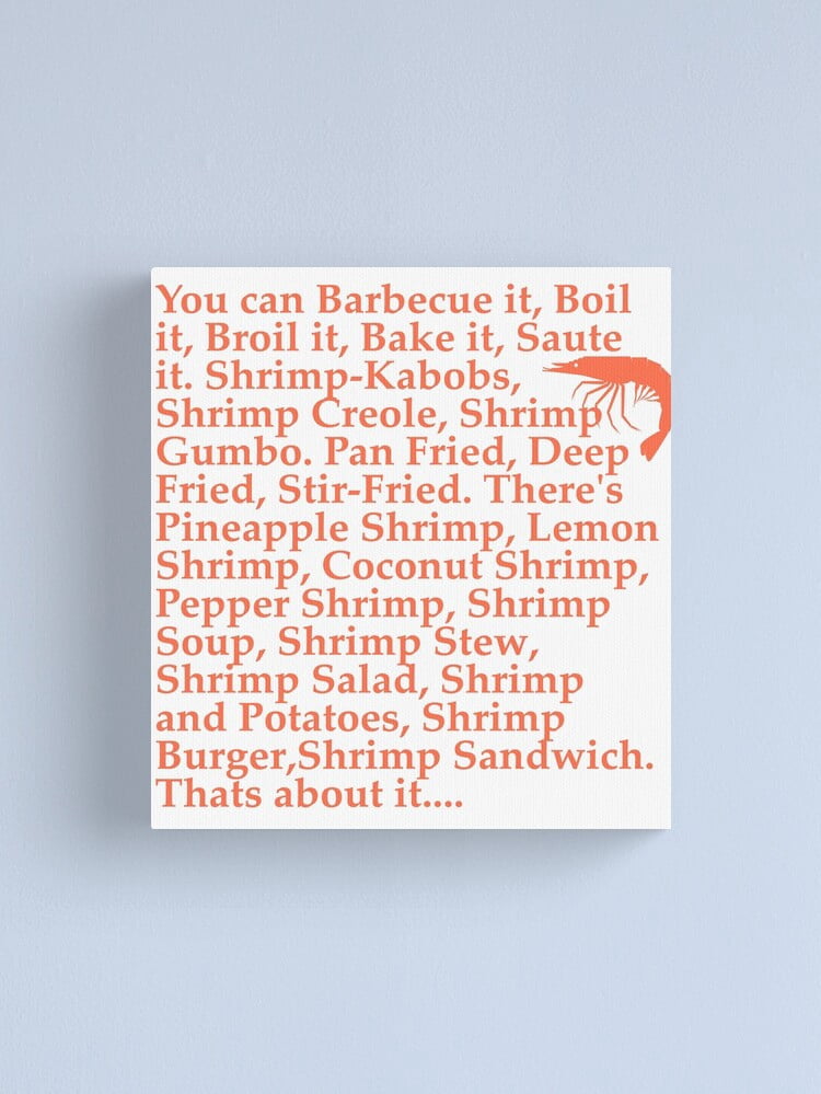 Aaroca Forrest Gump Shrimp Quote Canvas Print Inspirational Quote