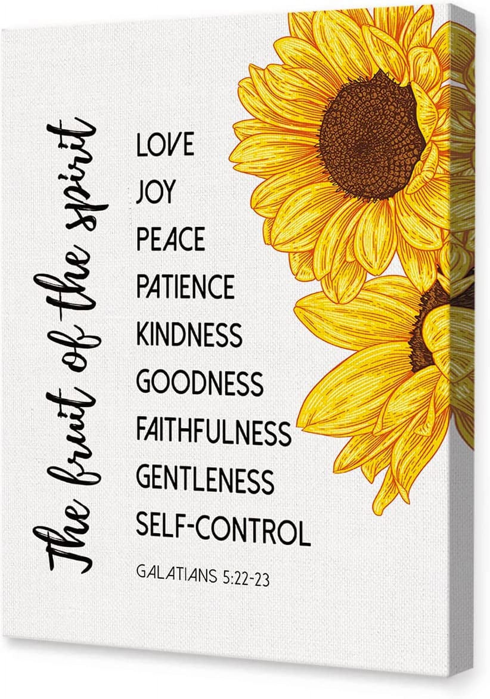Aaroca Galatians 5:22-23 The Fruit of The Spirit Wall Art Canvas,Bible ...