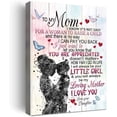 thumbnail image 1 of Aaroca Gifts for Mom -Hangable Canvas Poem Prints Unframed Poster Wall Art for Mom from Daughter-Meaningful Mom Gifts,Mom Home Bedroom Living Room Wall Decor- Little Girl, 1 of 3