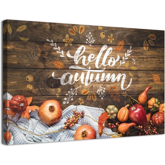 Aaroca Kitchen Wall Art Fall Decor Fruit Wall Picture for Living Room Dinner Room Vintage Harvest Artwork Grain Canvas Prints Halloween Thanksgiving Poster Bedroom Autumn Festival Home Decoration