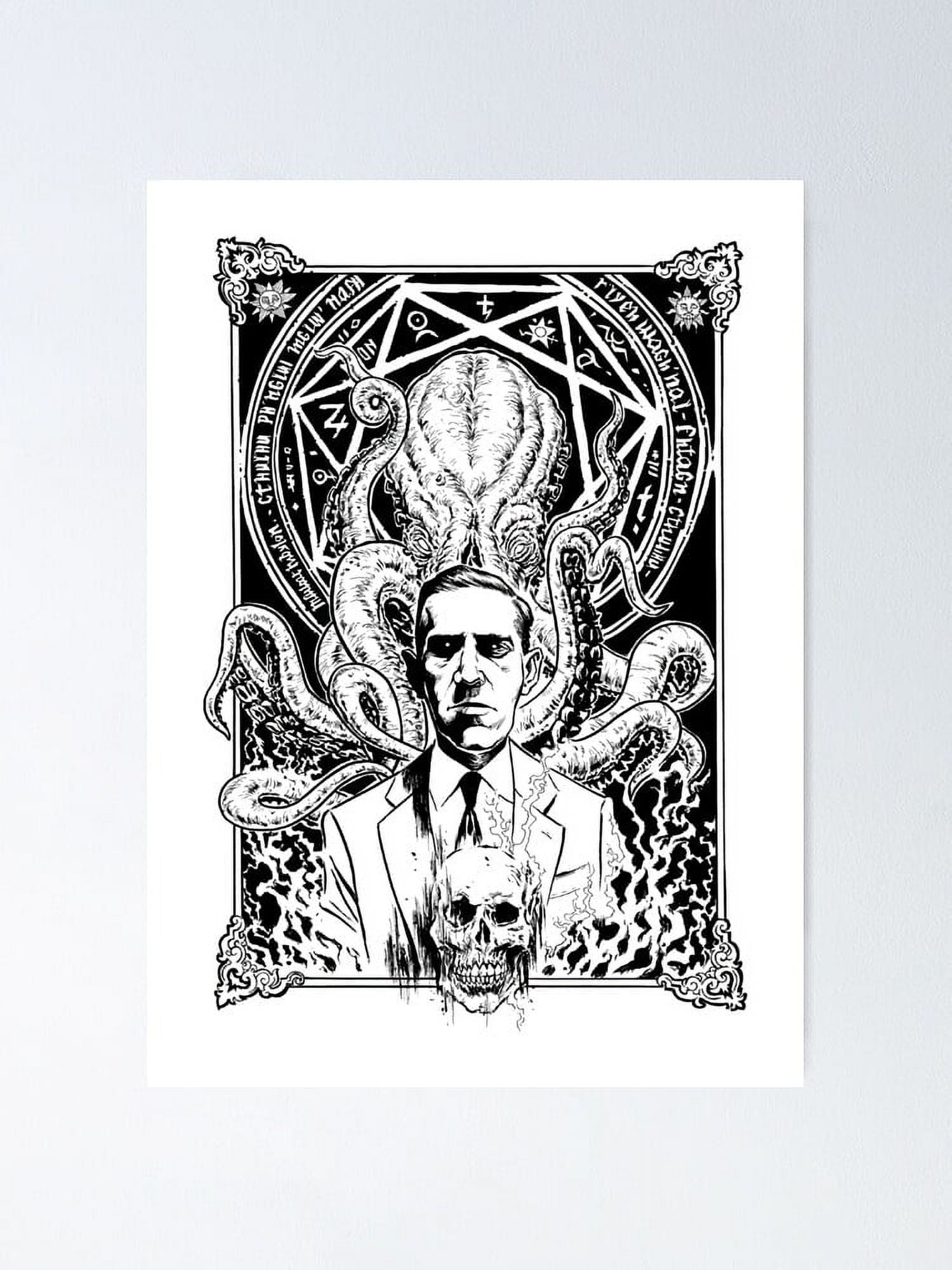 Aaroca Lovecraft and Cthulhu Poster Classic Decoration for Office Aaroca Lovecraft and Cthulhu Poster Classic Decoration for Office