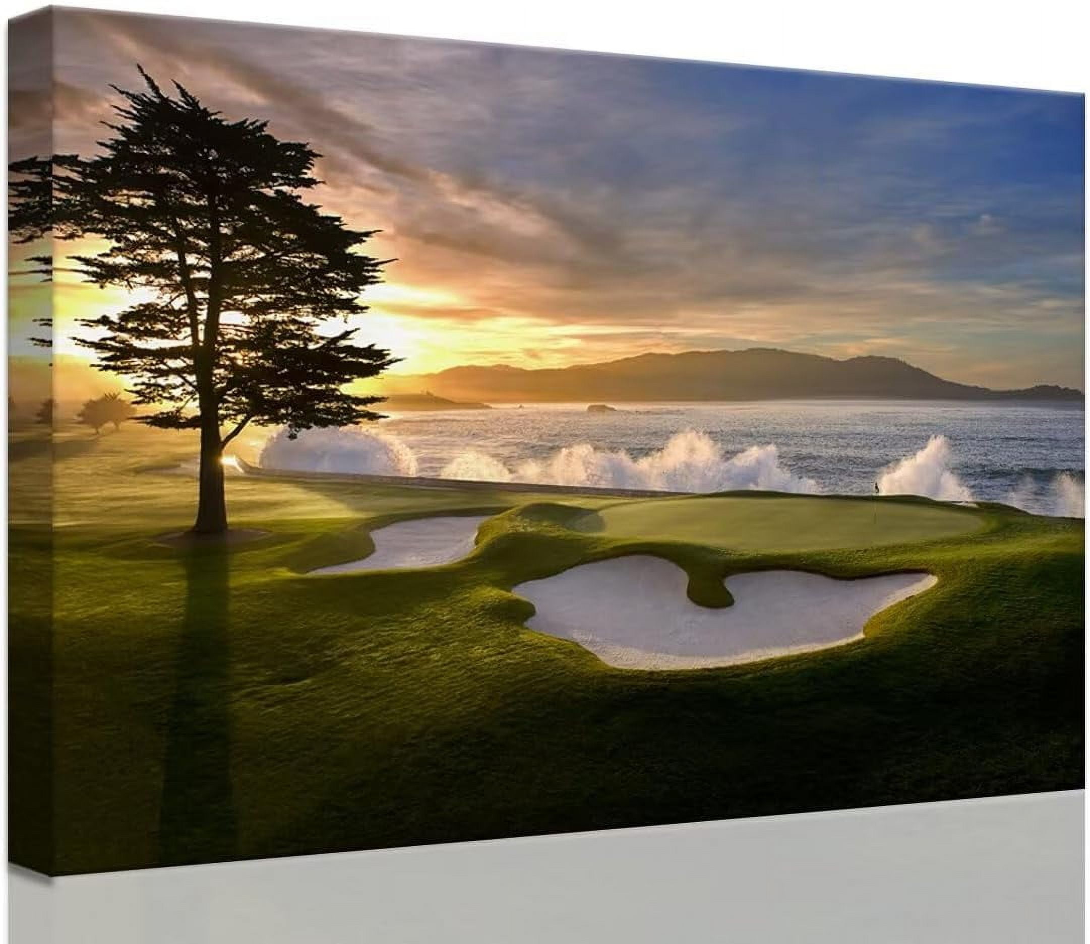 Aaroca Pebble Beach Golf Course Wall Art Pictures Golf Course Poster ...