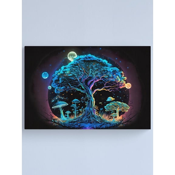 Aaroca Psychedelic Roots Canvas Print (Unframed) Classic Decoration for Office Modern Home Decor Home Office Classroom Decoration, Gifts High quality