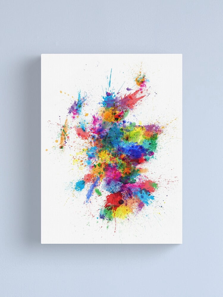 Photo inspiration: Aaroca Scotland Paint Splashes Map Canvas Print Canvas Poster Photo Inspiration