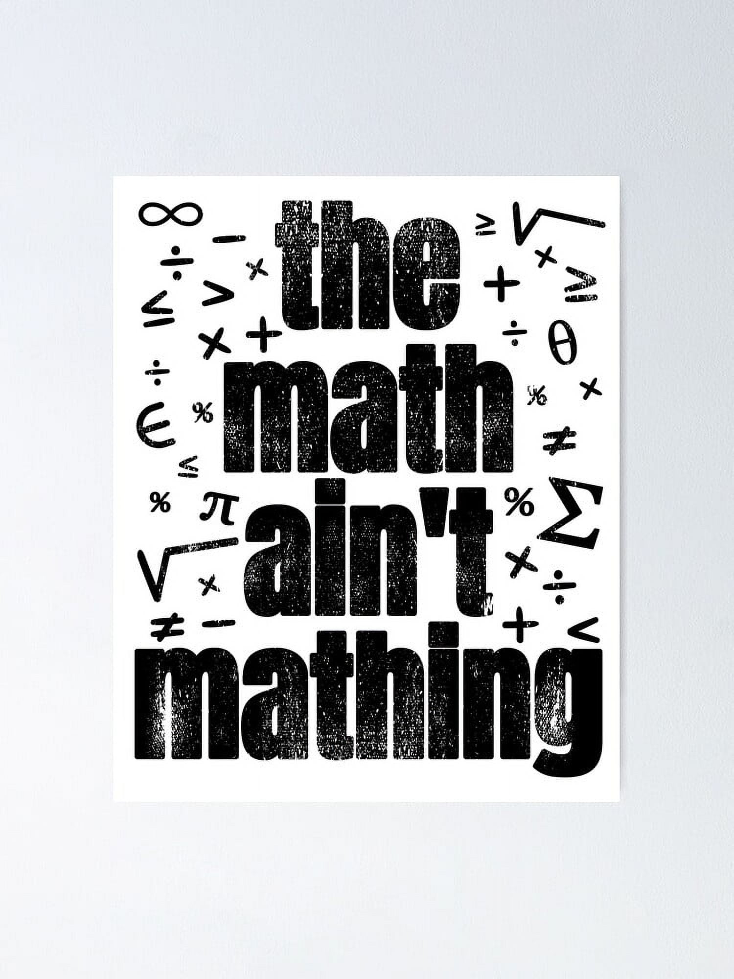 Aaroca The Math Ain't Mathing Unframed Canvas Unique Wall Decor for ...