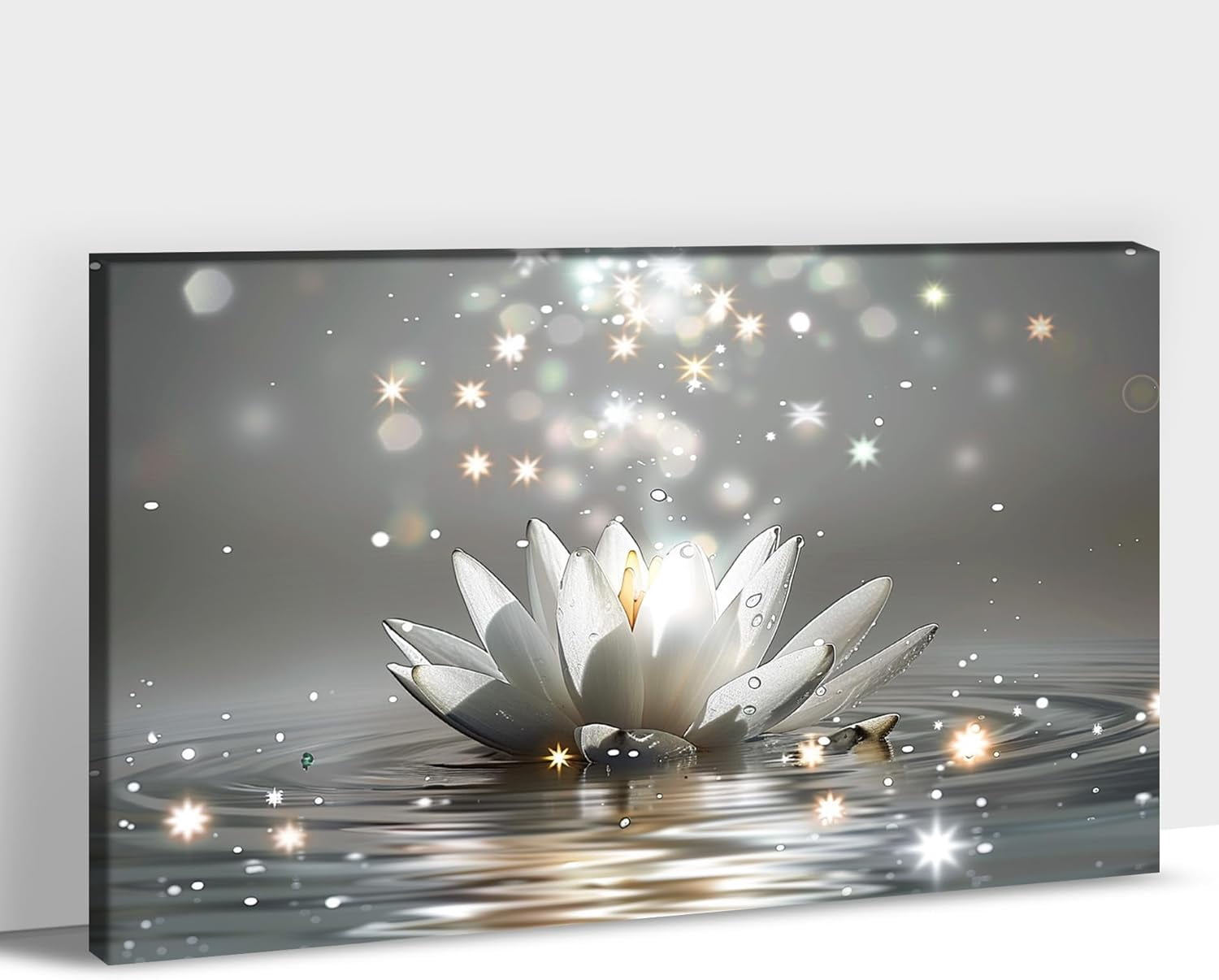 Aaroca Zen Canvas Wall Art, Lotus Floral Pictures Prints Wall Art Decor ...
