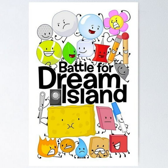 Aaroca new BFDI Poster White Poster Unframed Canvas Unique Wall Decor for Modern Home Decor Home Office Classroom Decoration, Gifts for Men, Women