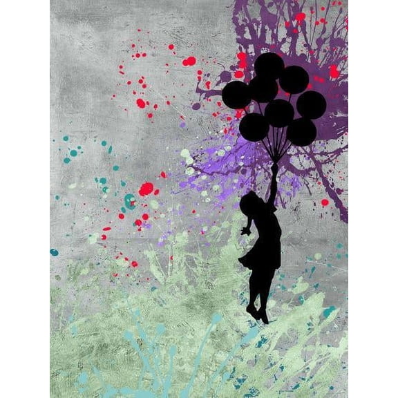 Aaroca new Flying Balloon Girl Unframed Classic Decoration for Office Modern Home Decor Home Office Classroom Decoration, Gifts for Men, Women Wall Art Posters