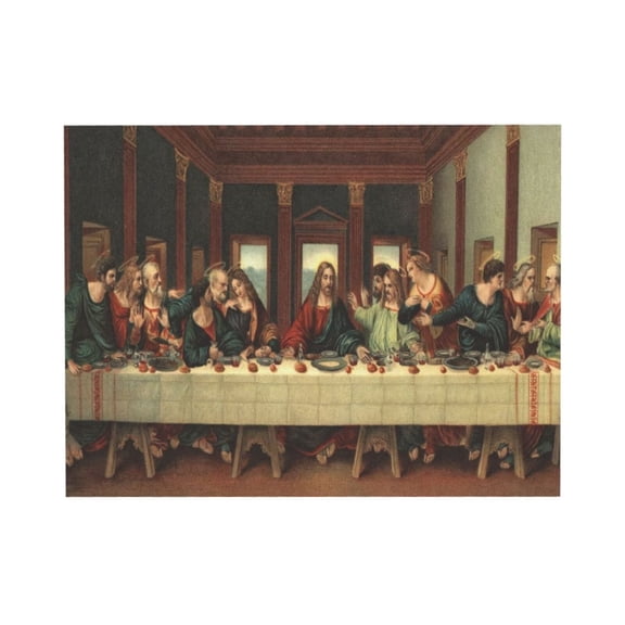 Aarocafa – The Last Supper Unframed Canvas Poster – Faith-Inspired Renaissance Masterpiece Art for Spiritual Spaces | Religious Wall Art | Renaissance Print | Classic Masterpiece – 8x10in