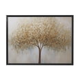 thumbnail image 1 of Aarocafa – Sleek Black Plastic Frame Golden Tree Canvas – Modern Edgy Decor with Scratch-Resistant Frame for Contemporary & Industrial Spaces – 12x16in – Black Frame, 1 of 7