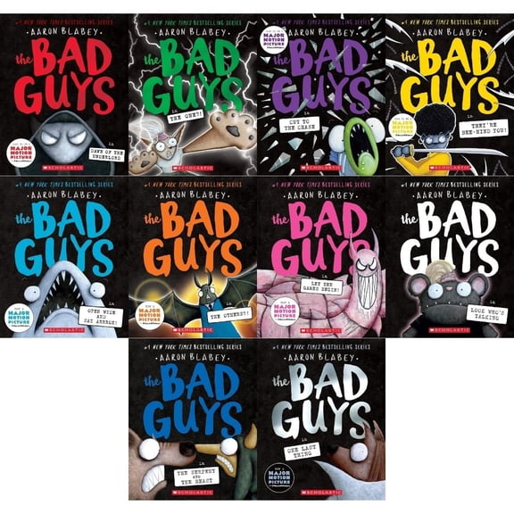 Aaron Blabey The Bad Guys Series 10 Books Collection Set (Books 1120) Dawn of the Underlord, The One?!, Cut to the Chase, Theyre Bee-Hind You!, Open Wide and Say Arrrgh!, and more