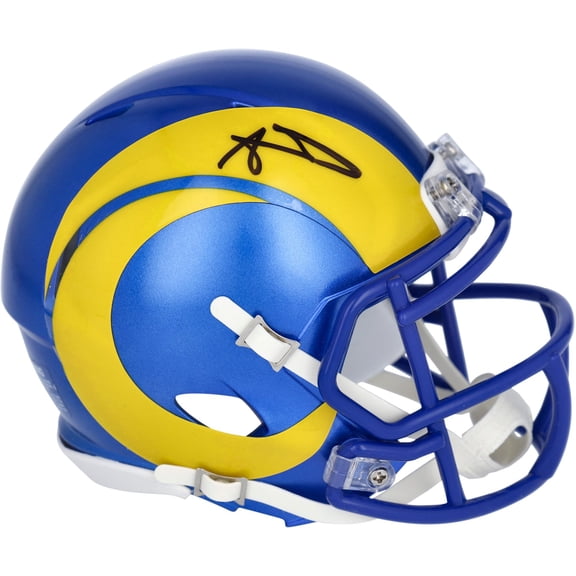 Aaron Donald Los Angeles Rams Autographed Riddell Super Bowl LVI Champions Speed Mini Helmet - Fanatics Authentic Certified