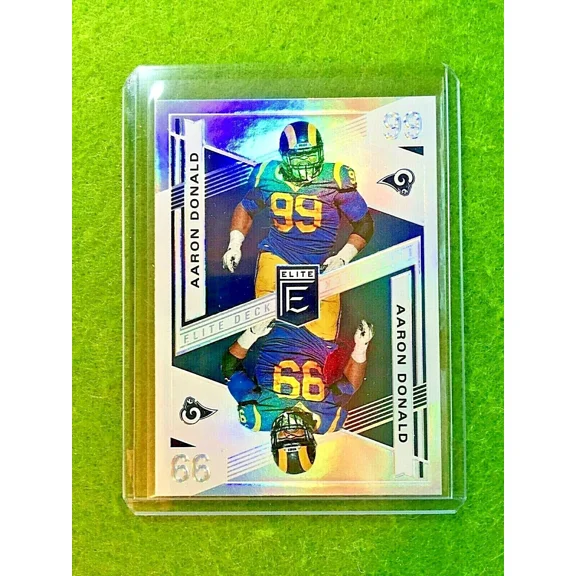 Aaron Donald PRIZM CARD JERSEY #99 RAMS REFRACTOR 2019 Donruss ELITE DECK