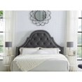thumbnail image 1 of Aaron Grey Velvet Tufted Headboard - Queen Size - Upholstered - Tufted, 1 of 9