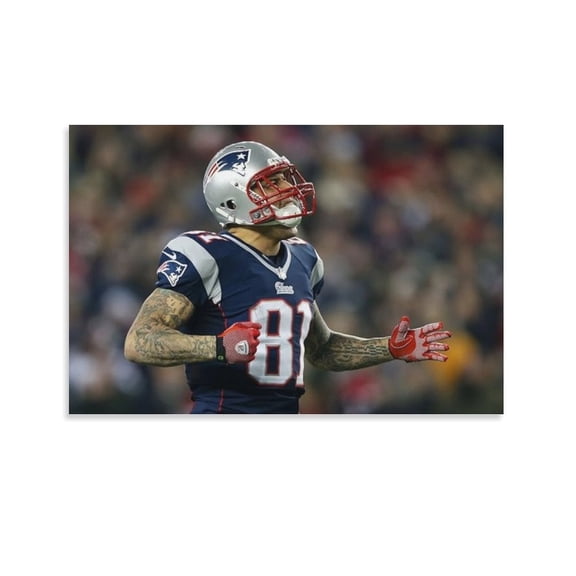 Aaron Hernandez Poster Painting On Canvas Wall Art Poster Scroll Picture Print Living Room Walls Decor Home Posters 08x12inch(20x30cm)