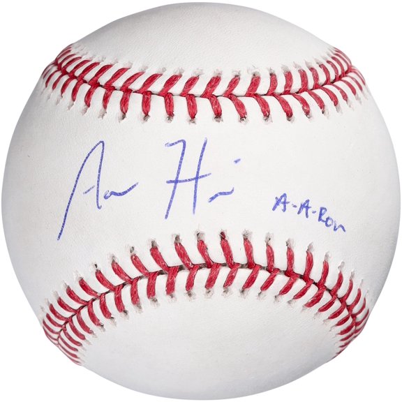 Aaron Hicks Los Angeles Angels Autographed Baseball with "A-A Ron" Inscription - Fanatics Authentic Certified