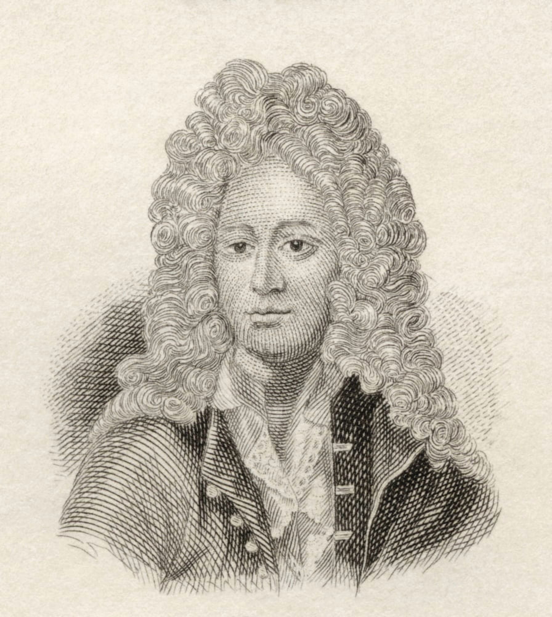 Aaron Hill 1685 To 1750 English Poet Dramatist And Miscellaneous Writer From Crabbs Historical Dictionary Published 1825 Canvas Art - Ken Welsh Design Pics (26 x 30)